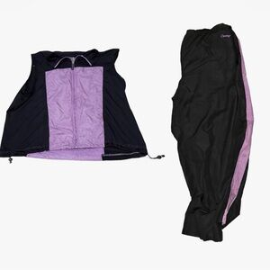 Purple and Black Activewear Set